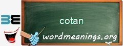 WordMeaning blackboard for cotan